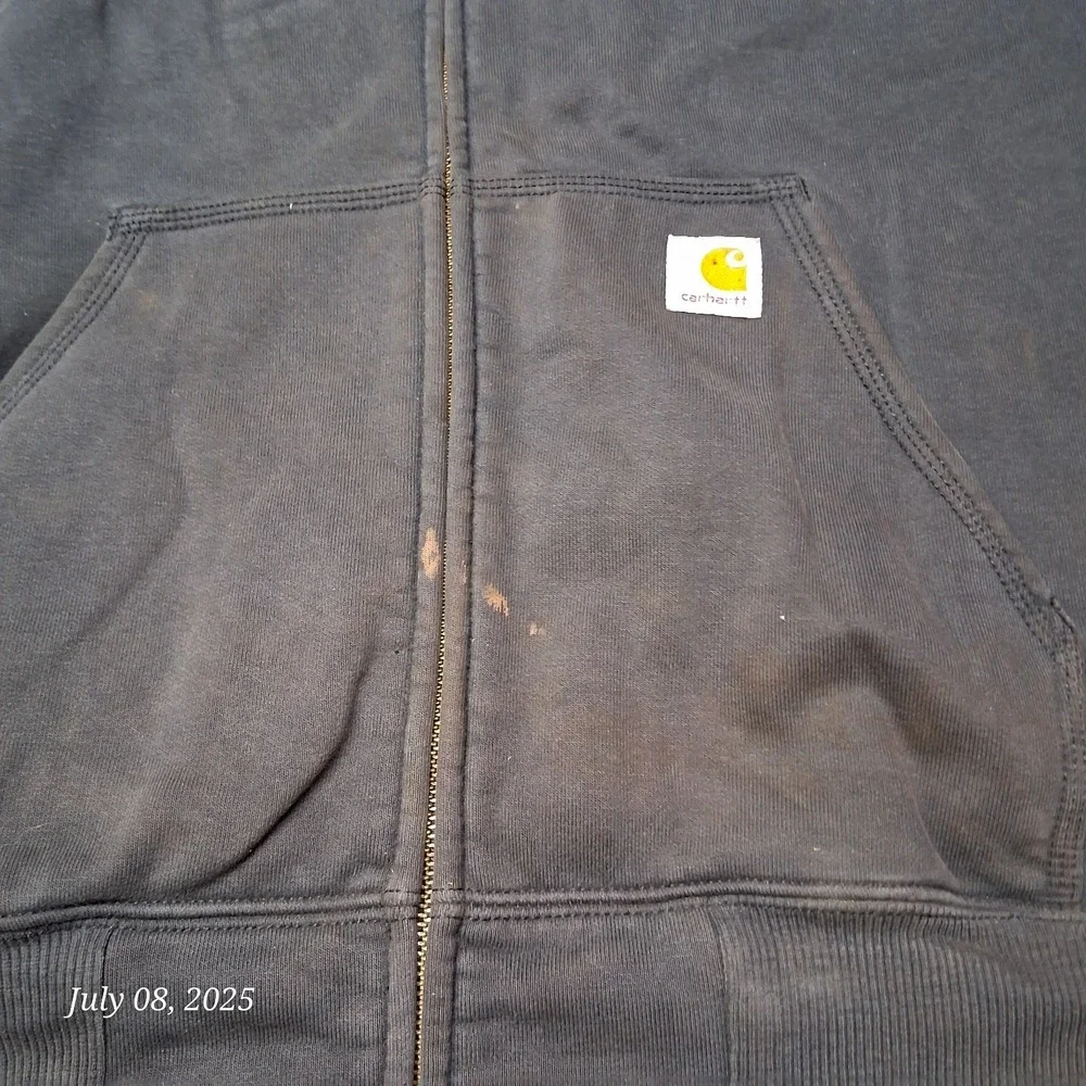 * Carhartt 100614‎ Rain Defender Sweatshirt Size 2XL Black Full Zip Heavyweight